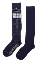 Doctor Who Women's Sock Blue Tardis Knee High Socks