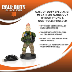 Call Of Duty Specialist #1 Battery Cable Guy 8-Inch Phone & Controller Holder