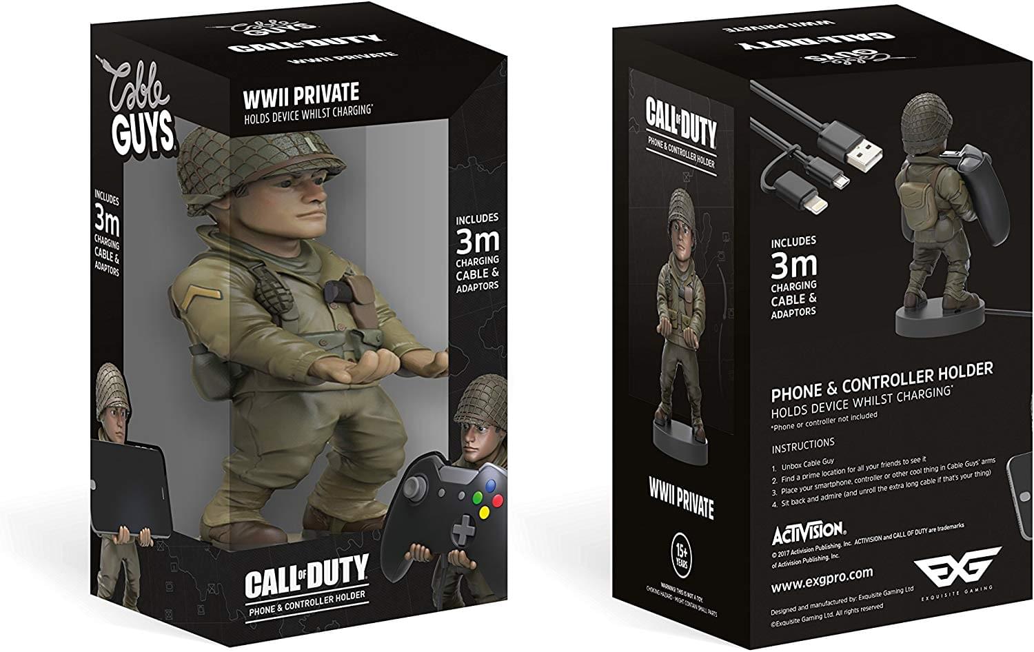 Call of Duty WWII Cable Guys 8 Inch Phone & Controller Holder | Private