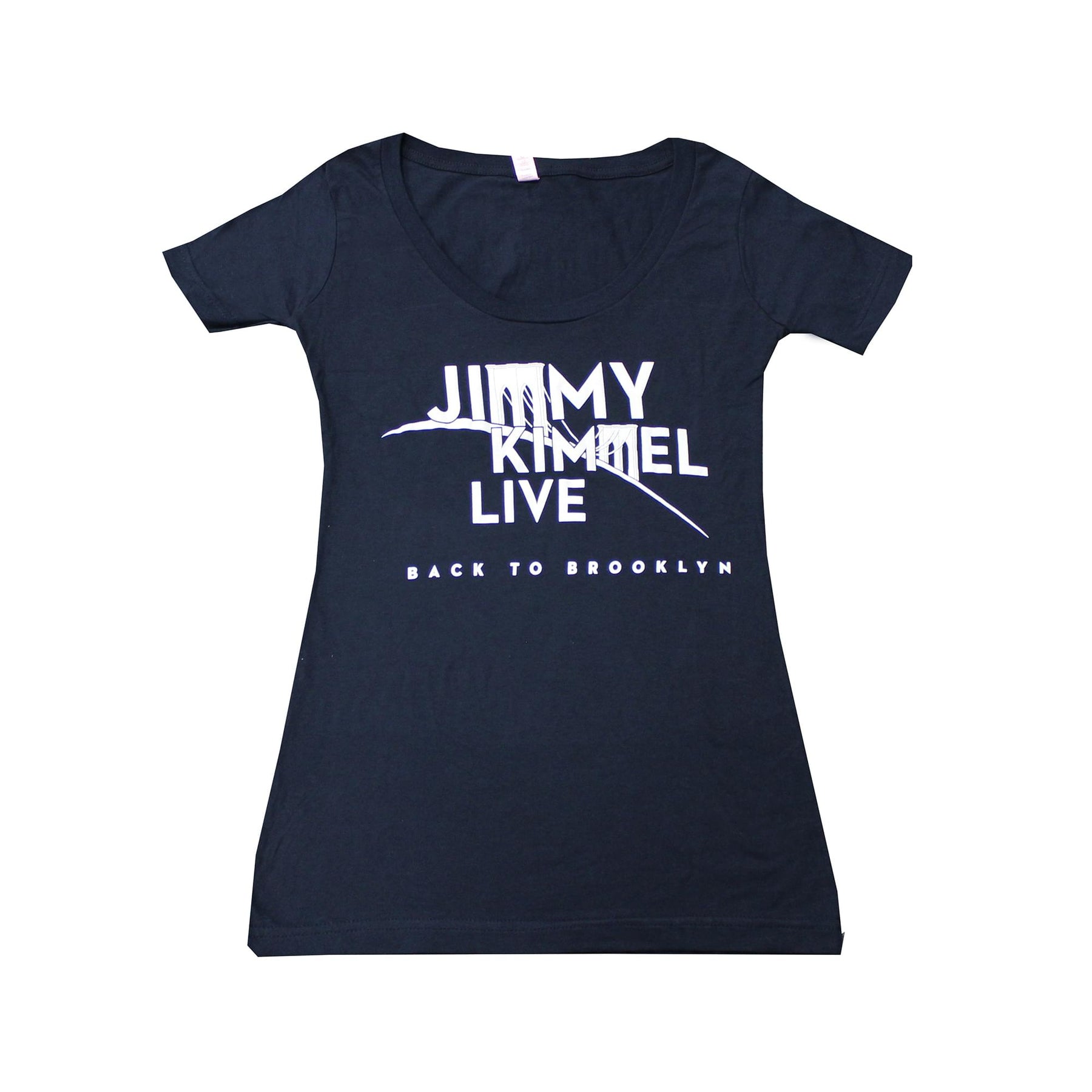 Jimmy Kimmel Live! Brooklyn Navy Blue Scoop Neck Tee Shirt Adult
