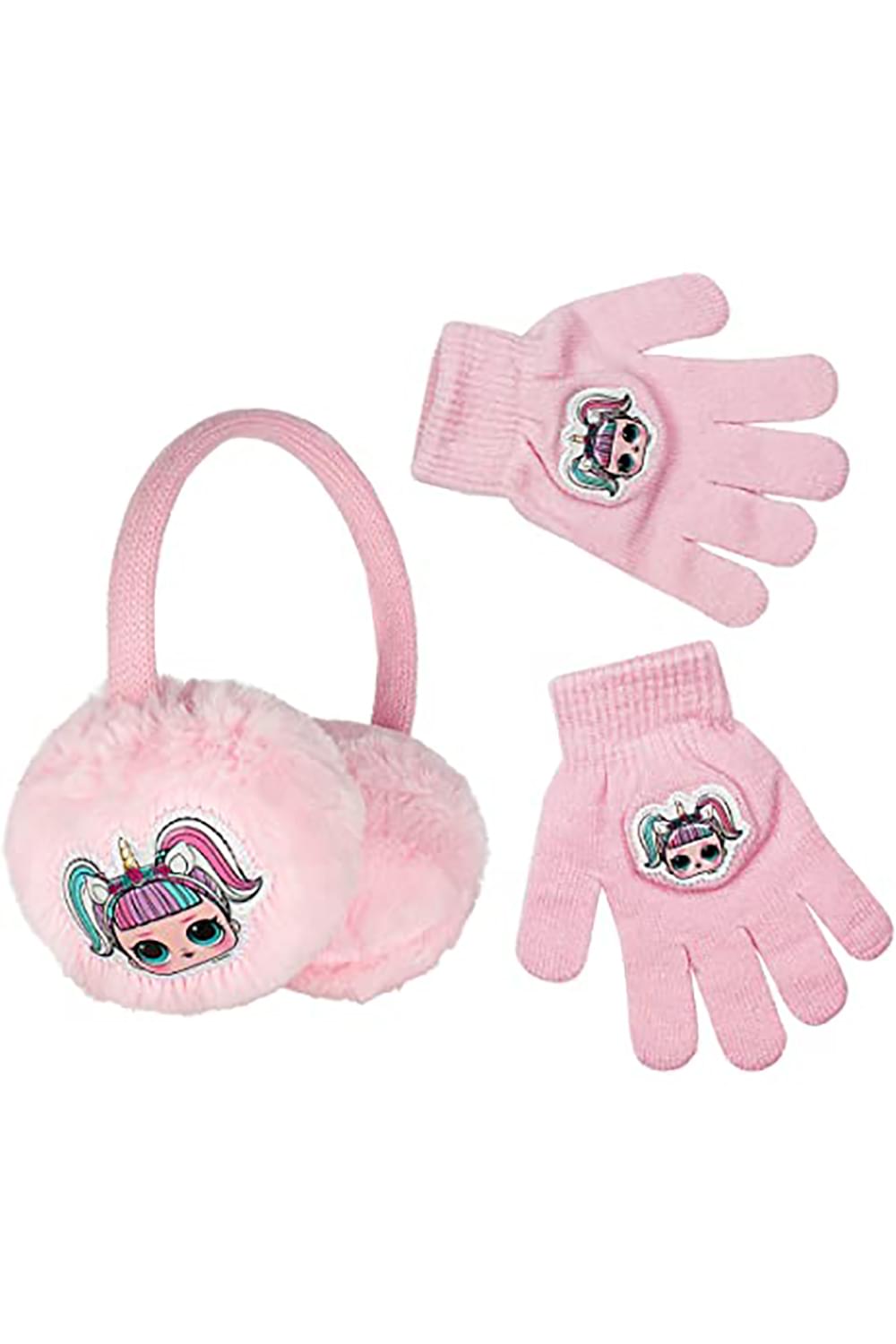 LOL Surprise Pink Earmuff and Glove Set