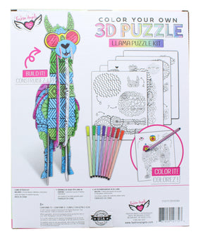 Fashion Angels Color This 3D Llama Puzzle