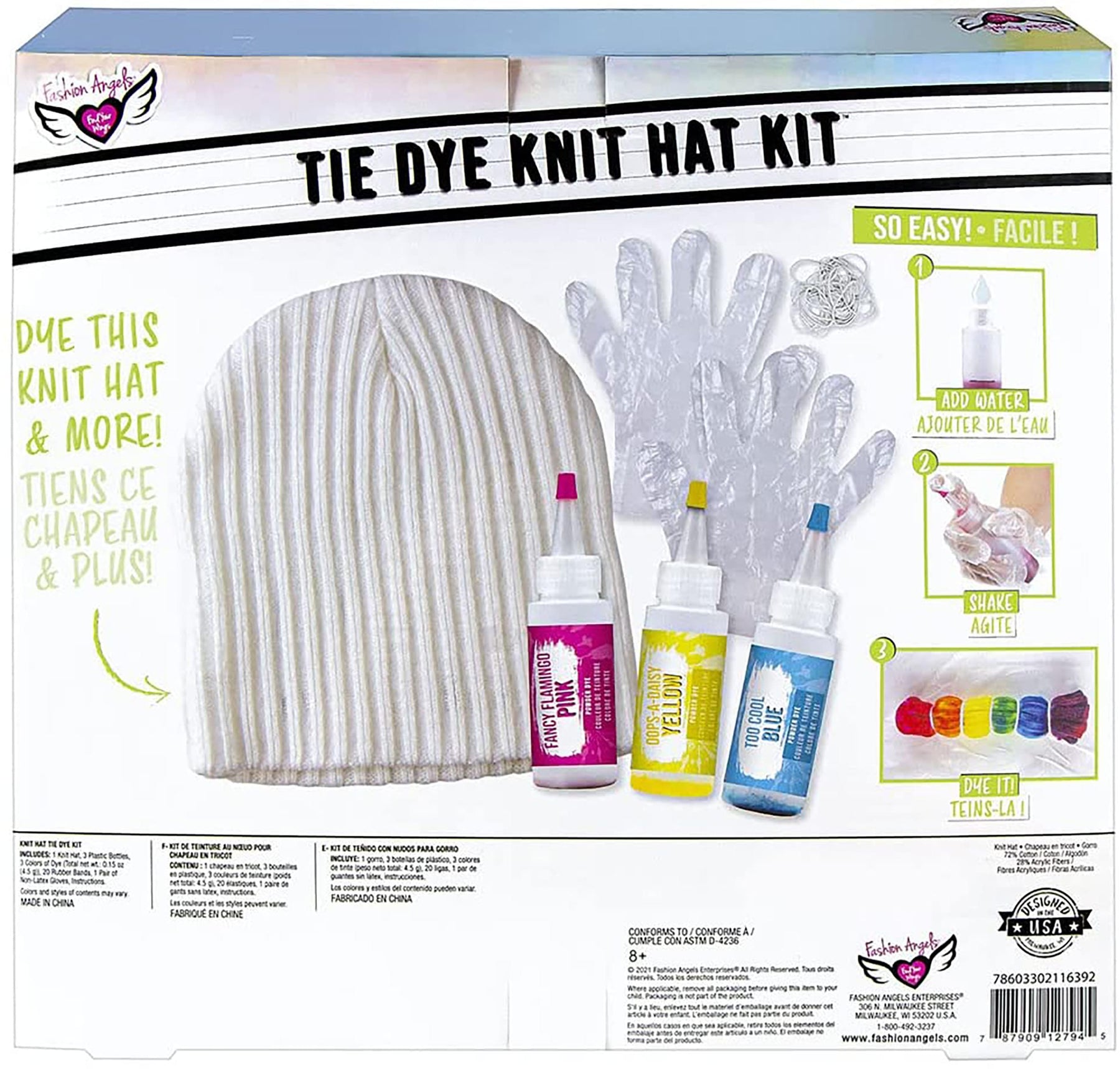 Fashion Angels Tie Dye Knit Hat Kit