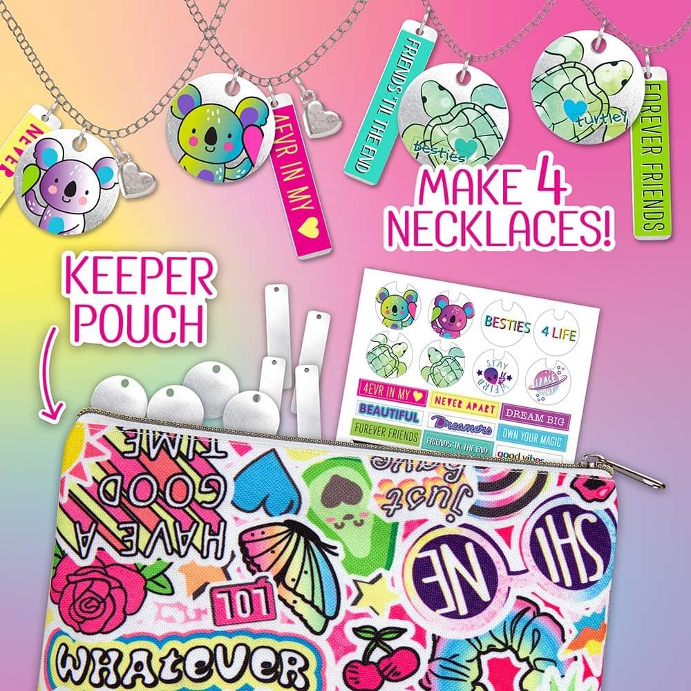 Fashion Angels BFF ID Charm Necklace Design Kit With Keeper Pouch