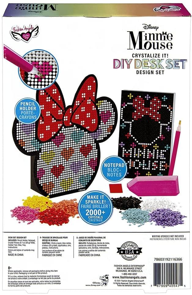 Disney Minnie Mouse Fashion Angels Crystalize It! Desk Set Design Kit