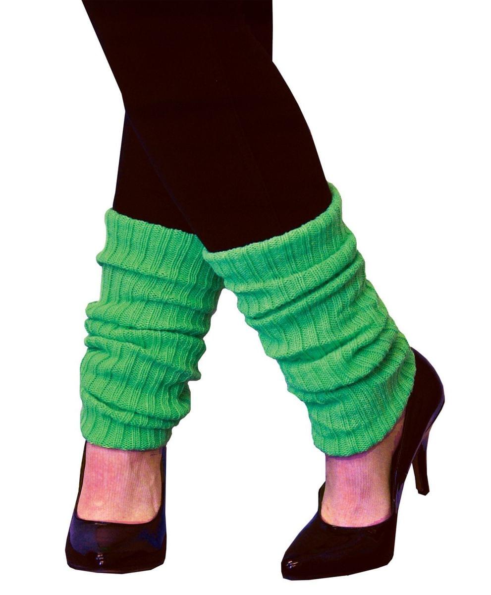 Adult Costume Leg Warmers, Neon Green