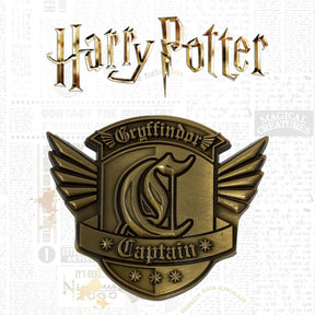 Harry Potter Limited Edition Metal Replica | Gryffindor Quidditch Captains Badge