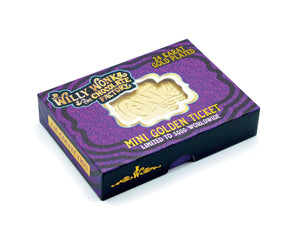 Willy Wonka 24K Mini Gold Plated Golden Ticket Limited Edition Replica