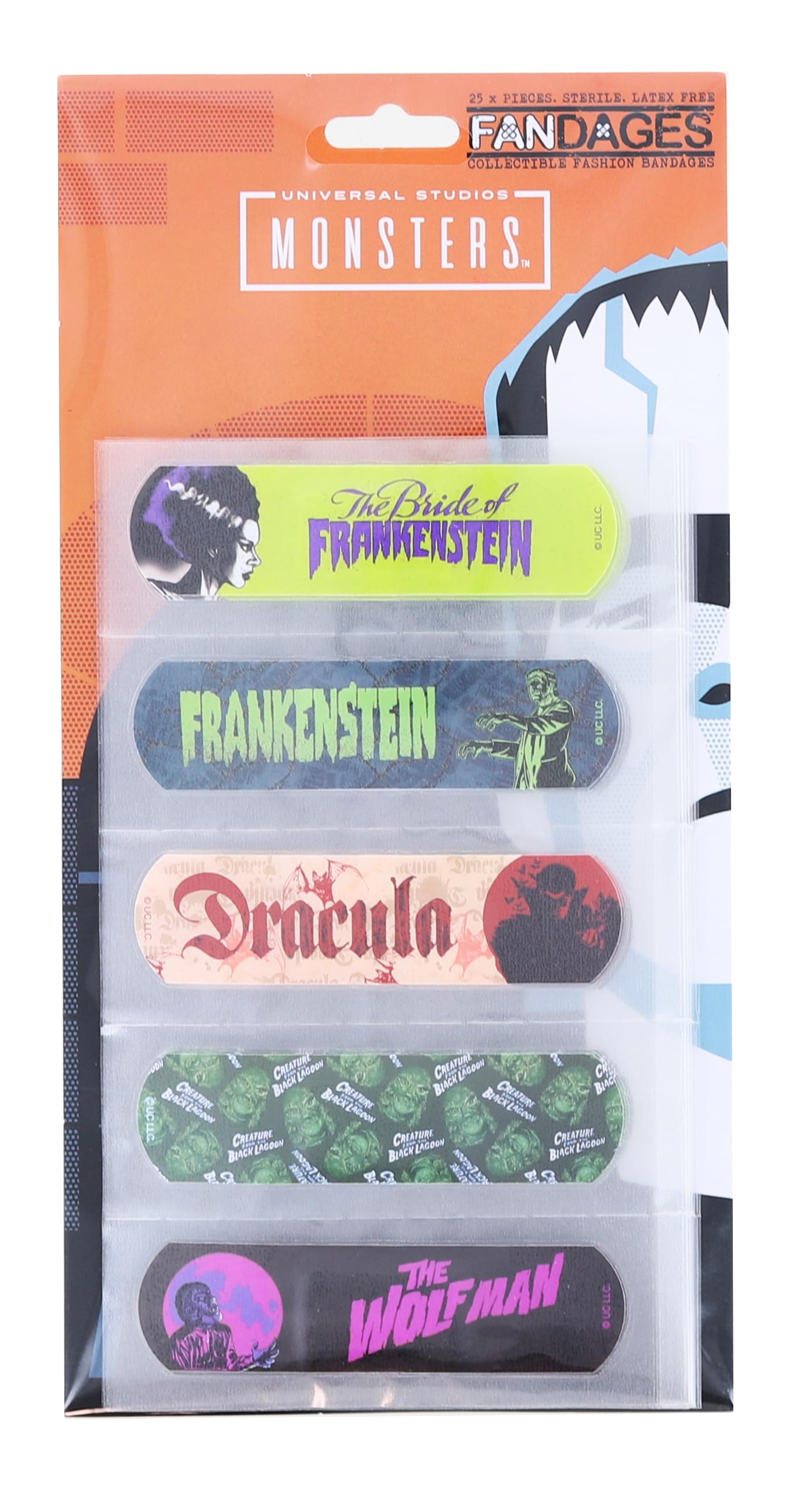 Universal Monsters Fandages Collectible Fashion Bandages | 25 Pieces