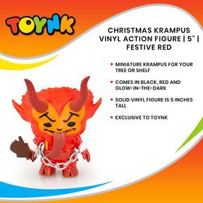 Christmas Krampus Vinyl Action Figure | 5" | Festive Red