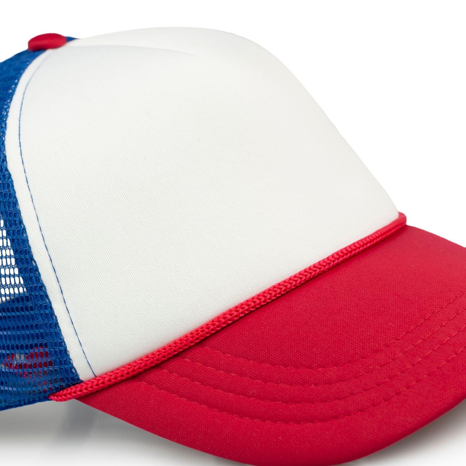 Stranger Things Mesh Red White & Blue Vintage Mesh Trucker Cap
