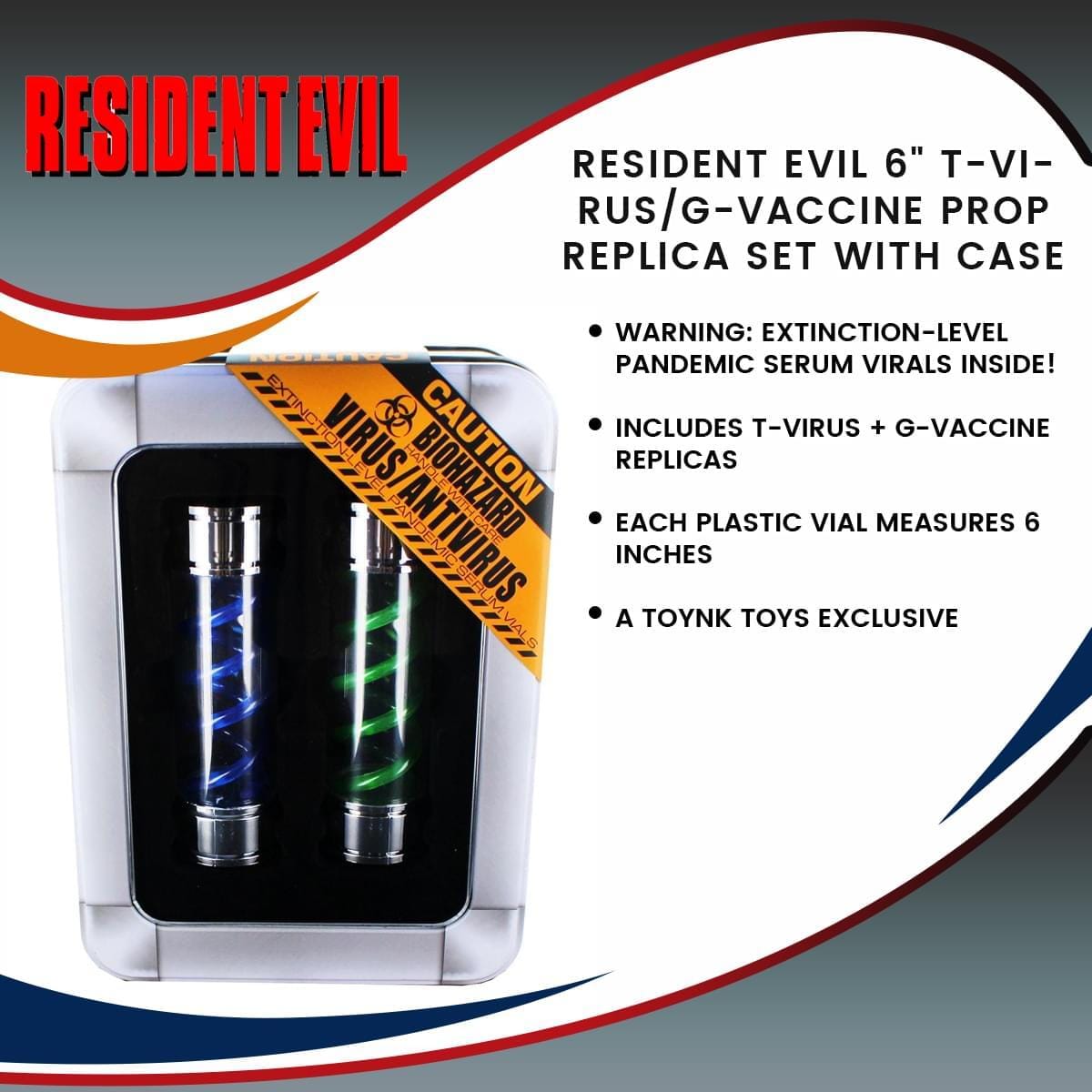 Resident Evil 6" T-Virus/G-Vaccine Prop Replica Set with Case