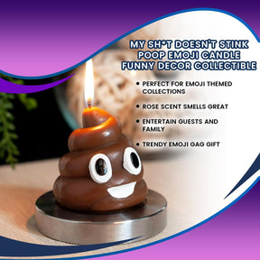 My Sh*t Doesn’t Stink Poop Emoji Candle | Funny Décor Collectible