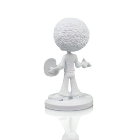 TOONIES "PAINT YOUR OWN" BOB ROSS 6.5" VINYL FIGURE COLLECTIBLE | WHITE VARIANT