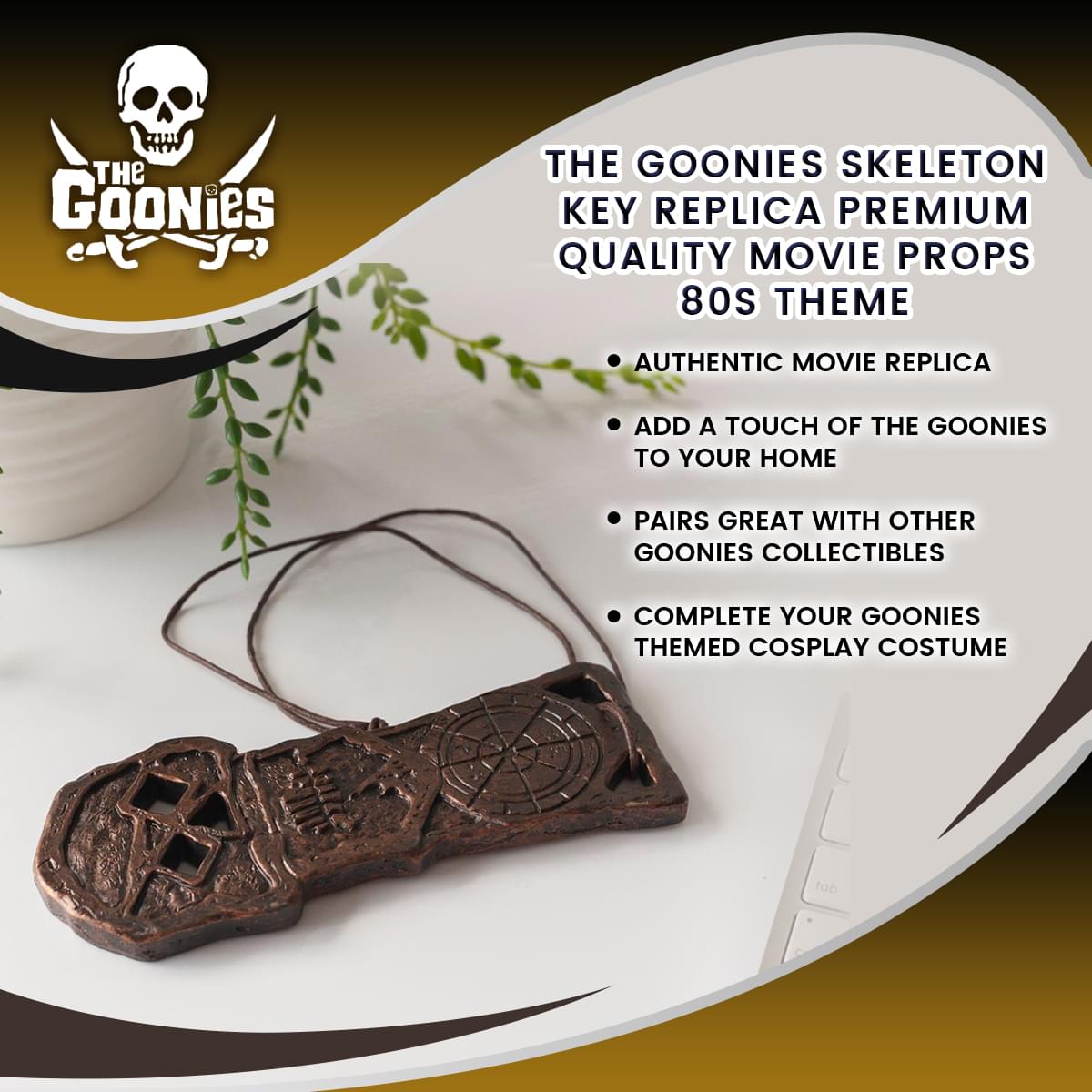 The Goonies Skeleton Key Replica Premium Quality Movie Props 80s Theme