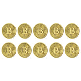 Bitcoin Gold Plated Commemorative Collector's Coin Lot of 10