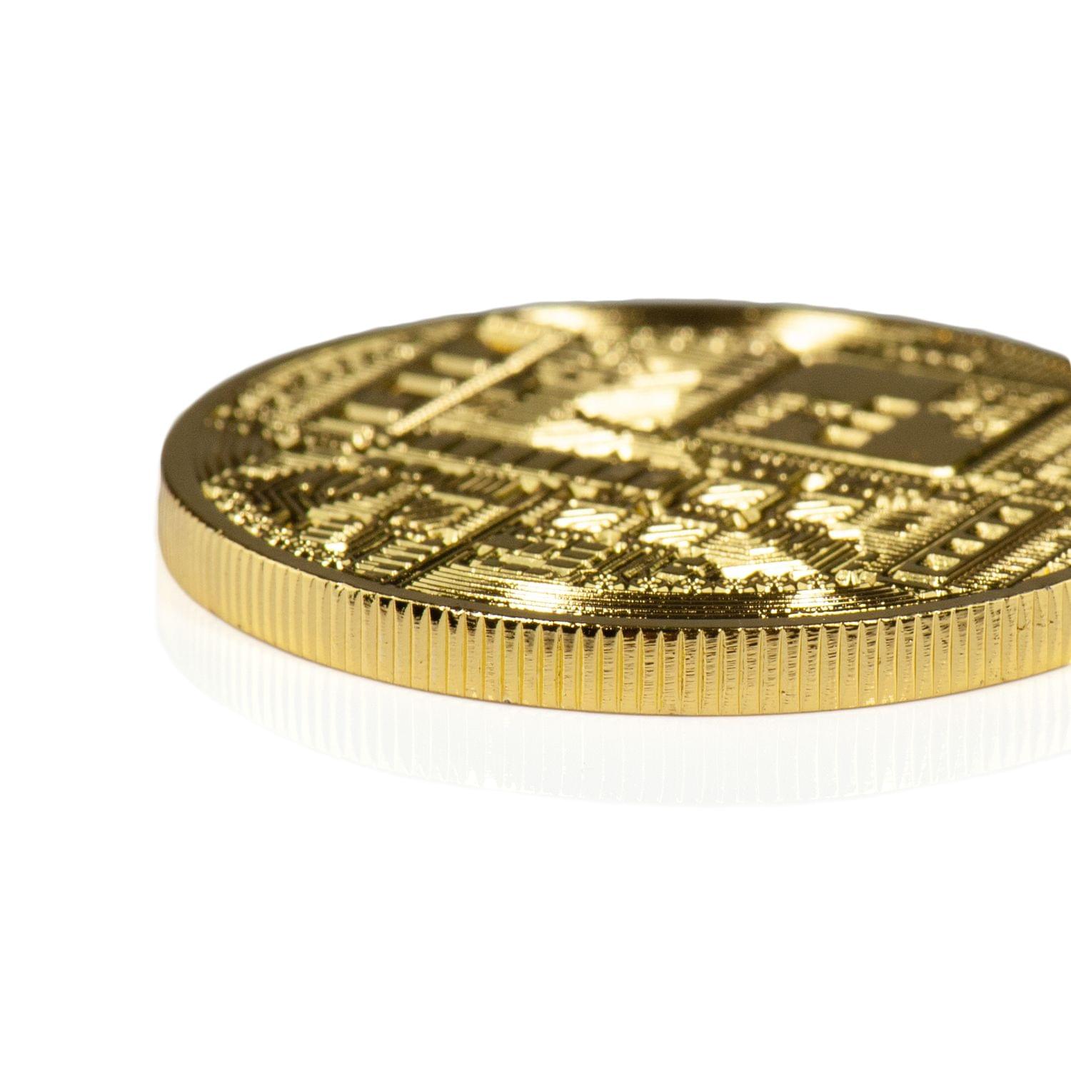 Bitcoin Collectible|Gold Plated Commemorative Blockchain Coin| Collector's Coin
