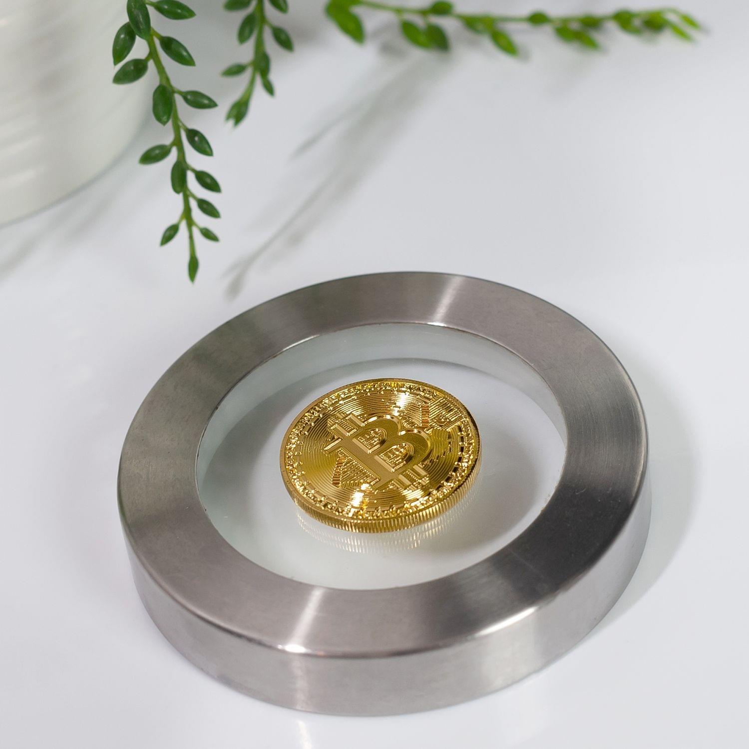 Bitcoin Collectible|Gold Plated Commemorative Blockchain Coin| Collector's Coin