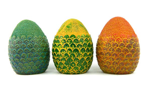 Dragon Egg 4.5-Inch Solid Resin Paperweight Prop Replicas - Set of 3 - Red, Green & Blue