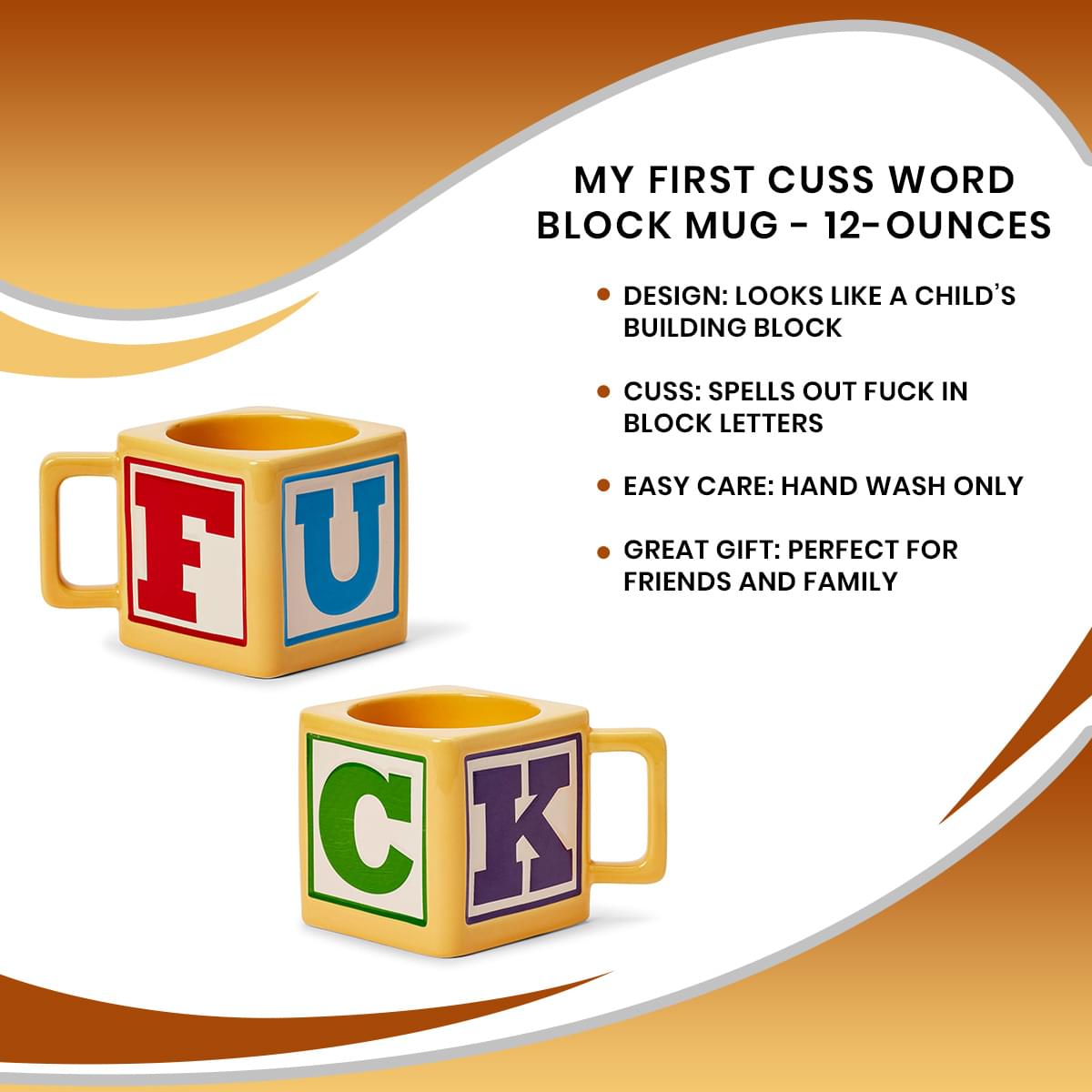 My First Cuss Word Block Mug - 12-Ounces
