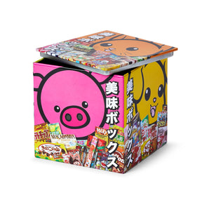 Dagashi Anime Otaku Japanese Snacks 4 x 4 Inch Tin Storage Box