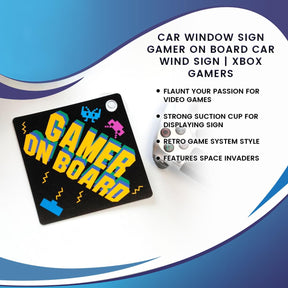Car Window Sign | Gamer On Board Car Wind Sign | Xbox Gamers
