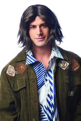 Shaggy Hippie Adult Costume Wig | Brown