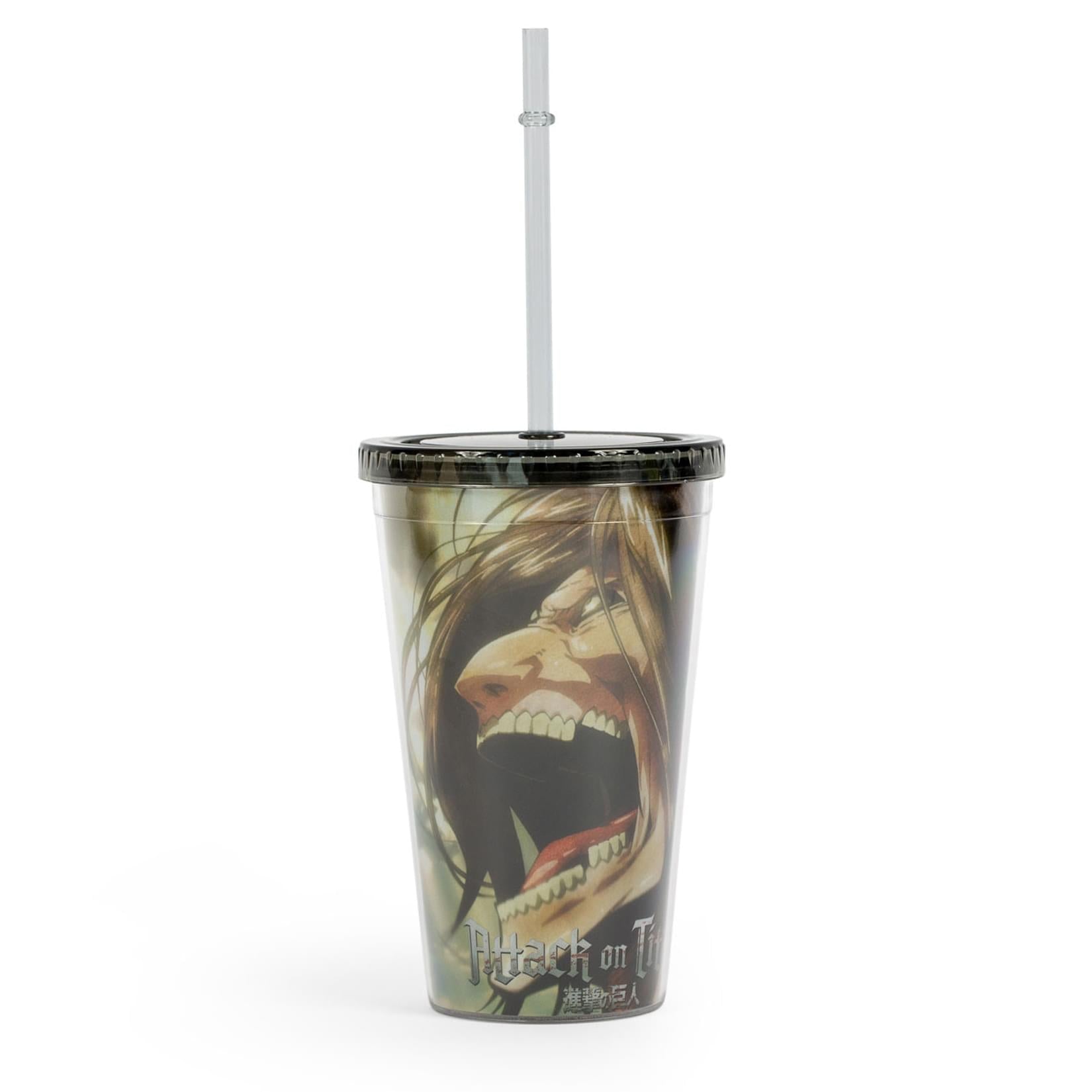 Attack On Titan Eren Yeager Titan Screaming Carnival Cup With Straw | 16 Ounces