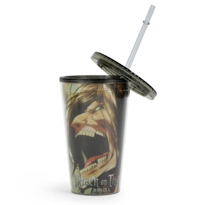 Attack On Titan Eren Yeager Titan Screaming Carnival Cup With Straw | 16 Ounces