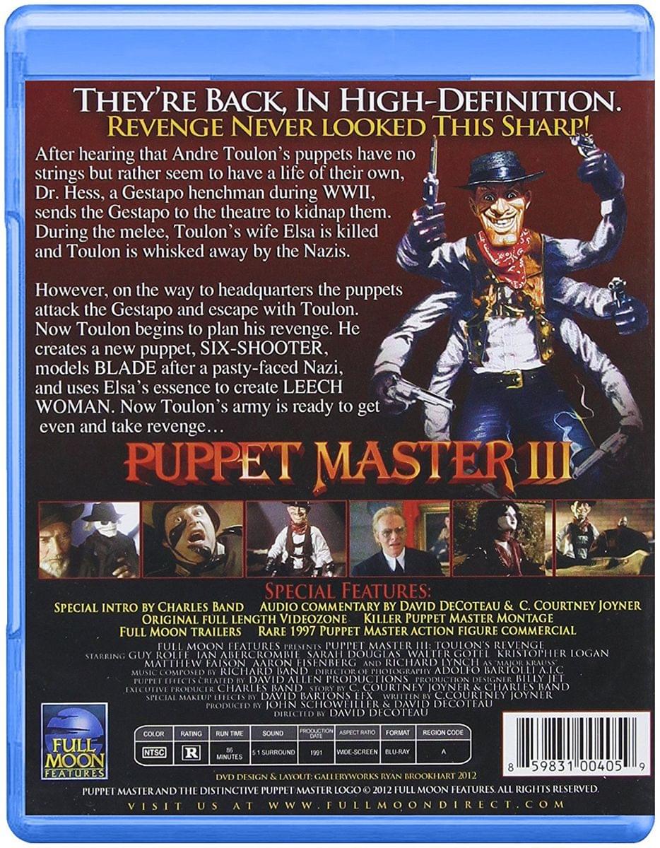 Puppet Master III: Toulon's Revenge DVD