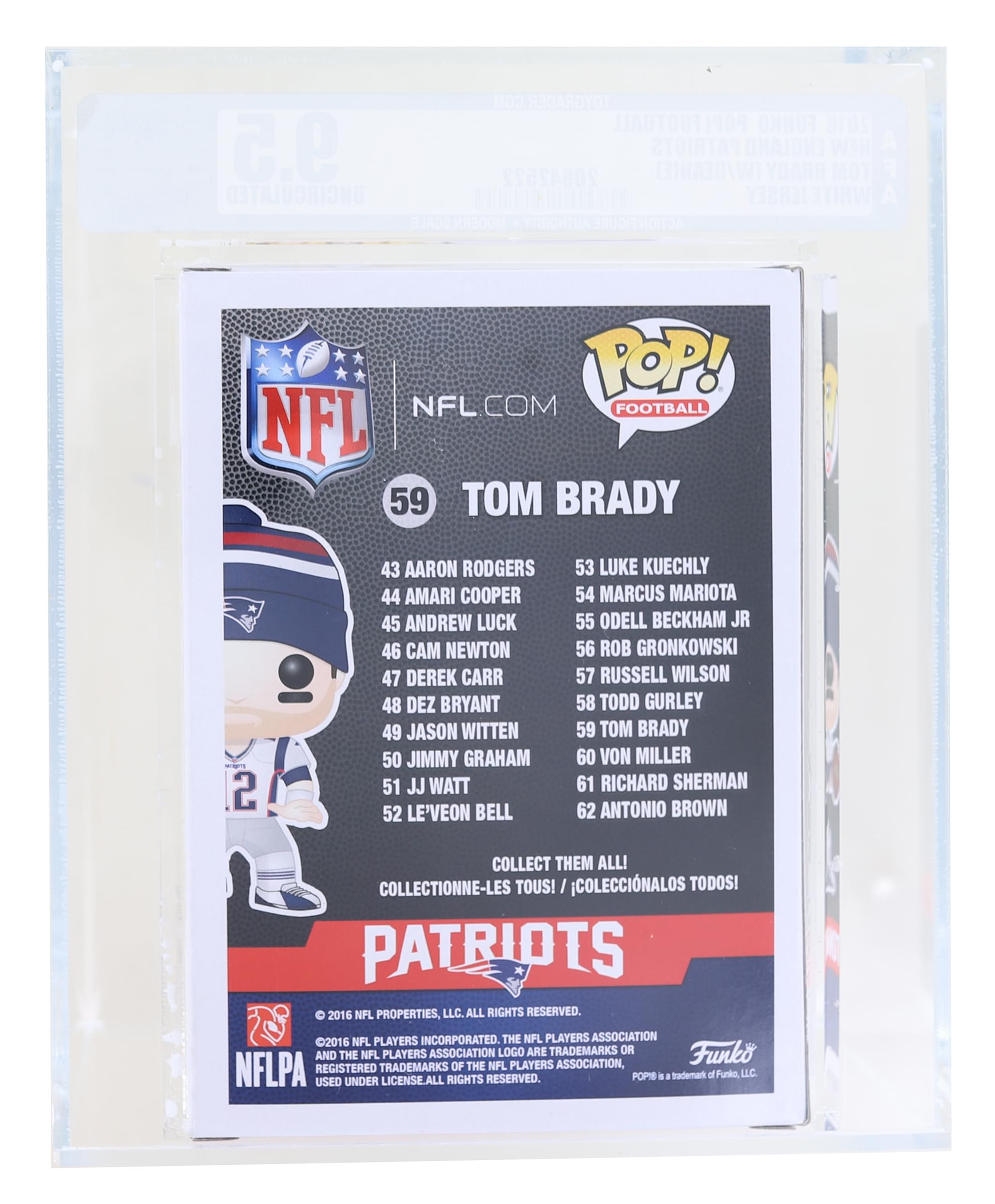 New England Patriots NFL 2016 Funko POP Vinyl Figure | Tom Brady Graded AFA 9.5