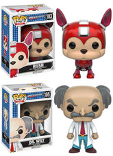 Mega Man Funko POP Vinyl Figure Set: Rush and Dr. Wily