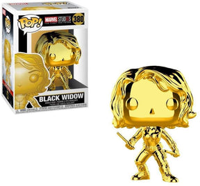 Marvel Studios 10 Funko POP Vinyl Figure | Gold Chrome Black Widow