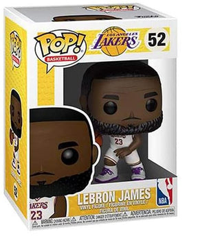 LA Lakers NBA Funko POP Vinyl Figure | Lebron James White Jersey