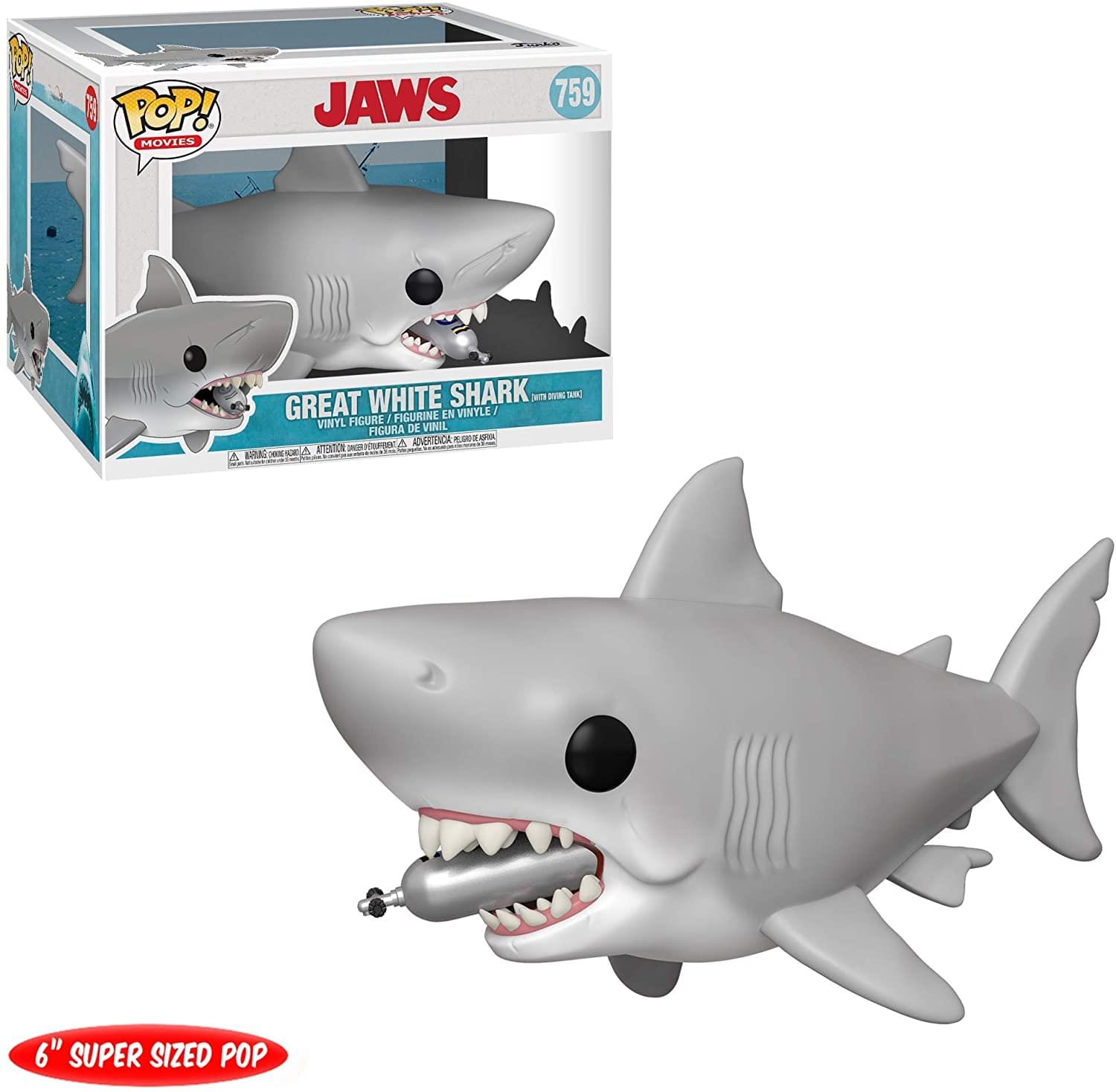 JAWS Funko Pop Vinyl Figure | Great White Shark w/ Diving Tank