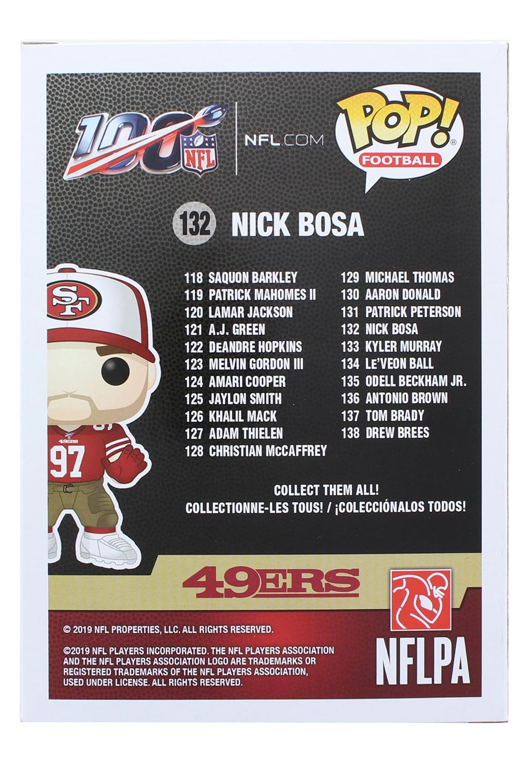 San Francisco 49ers NFL Funko POP Vinyl Figure | Nick Bosa | Home Jersey