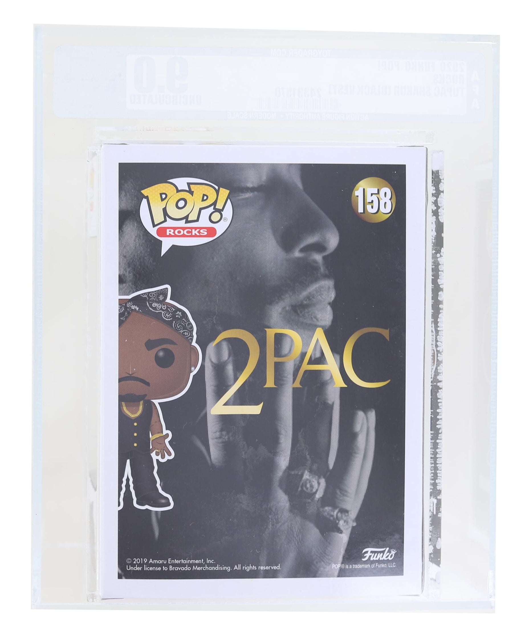 Funko POP Rocks Vinyl Figure | Tupac Shakur Graded AFA 9.0