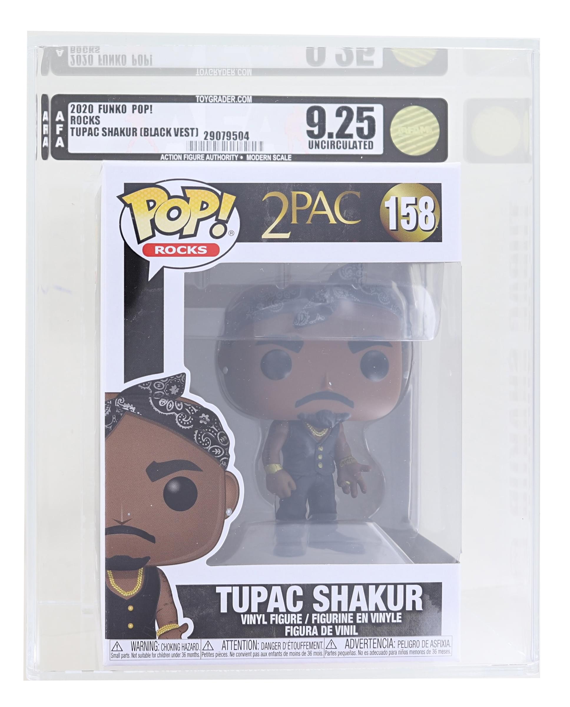 Funko POP Rocks Vinyl Figure | Tupac Shakur Graded AFA 9.25