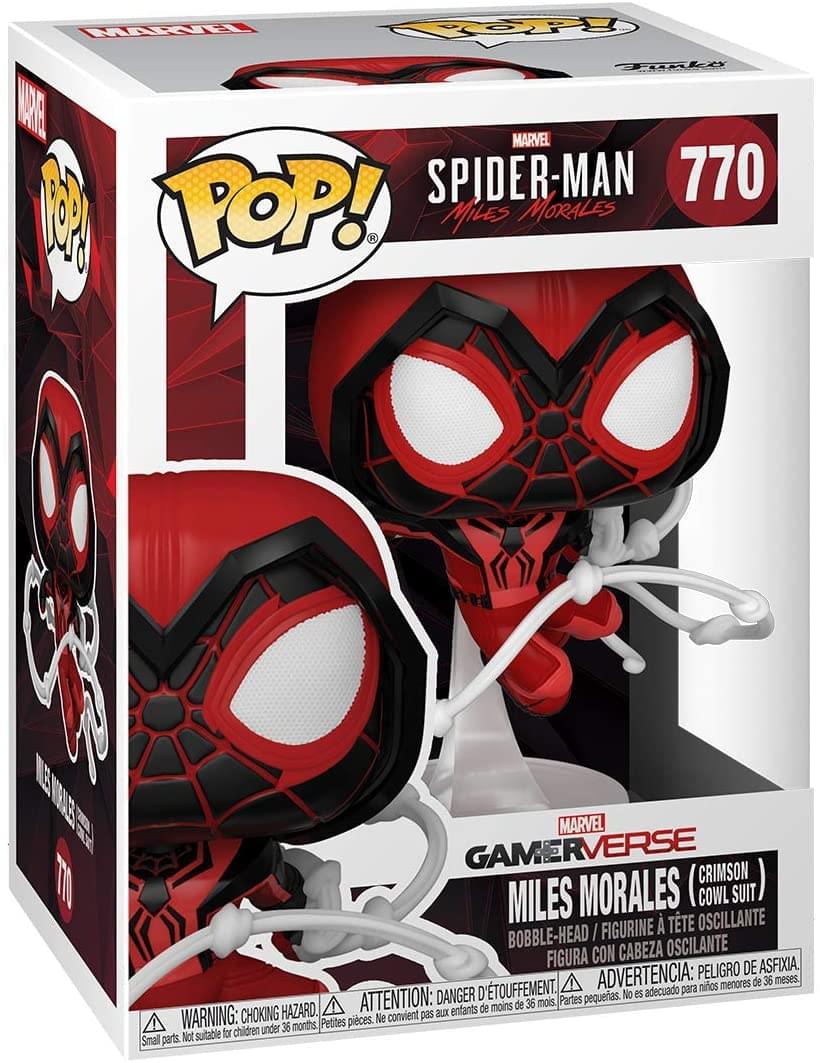 Marvel Spider-Man Funko POP Vinyl Figure | Miles Morales Crimson Cowl Suit