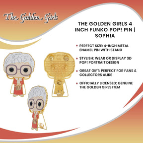 The Golden Girls 4 Inch Funko POP! Pin | Sophia