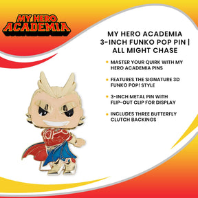 My Hero Academia 3-Inch Funko POP Pin | All Might Chase