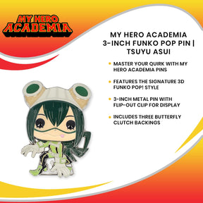 My Hero Academia 3-Inch Funko POP Pin | Tsuyu Asui