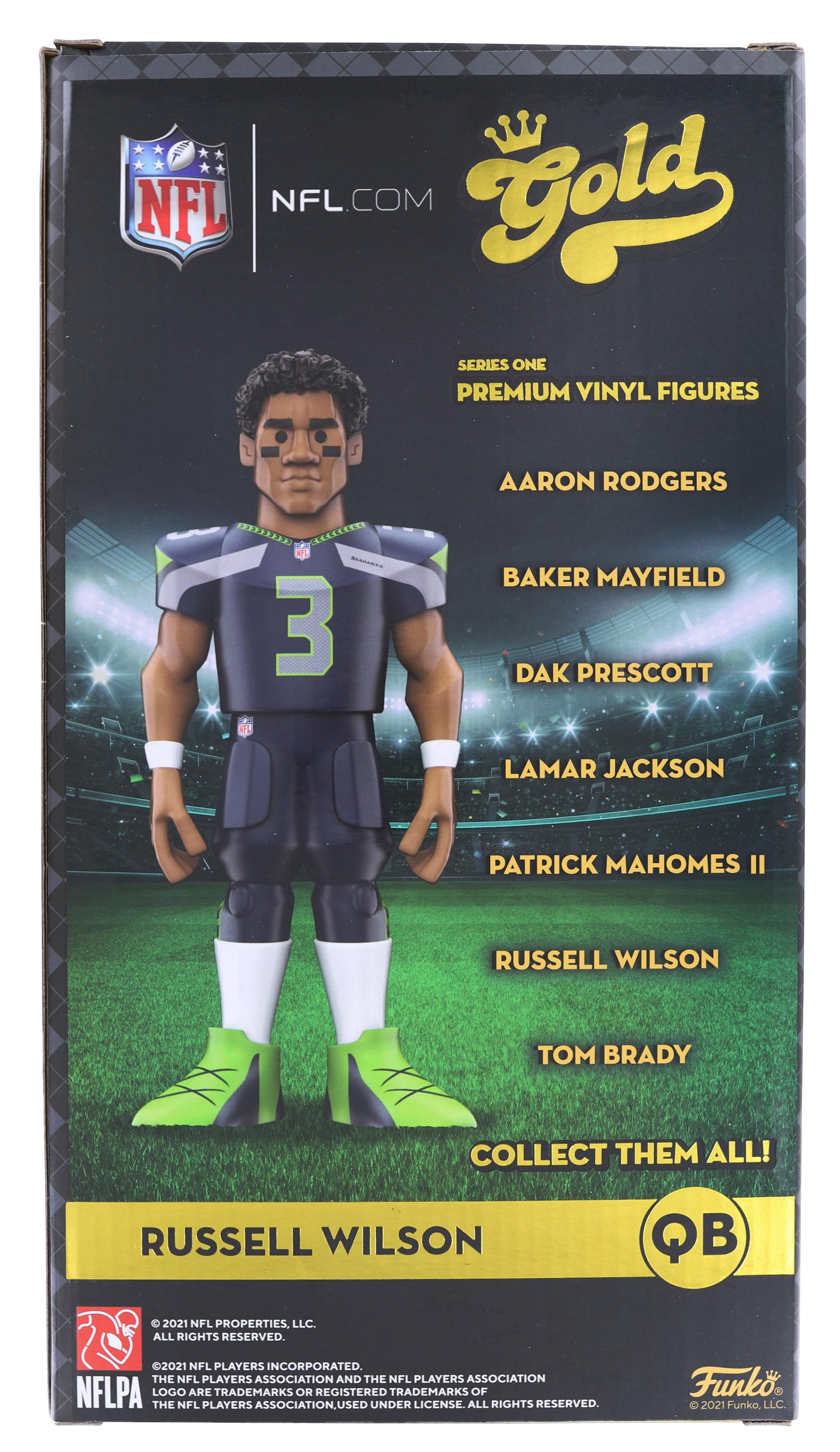 Seattle Seahawks NFL Funko Gold 12 Inch Vinyl Figure | Russell Wilson Chase