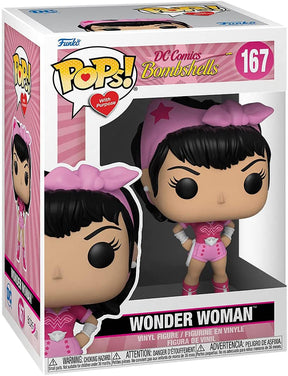 DC Comics Funko POP Vinyl Figure | Breast Cancer Awareness Bombshell Wonder Woman