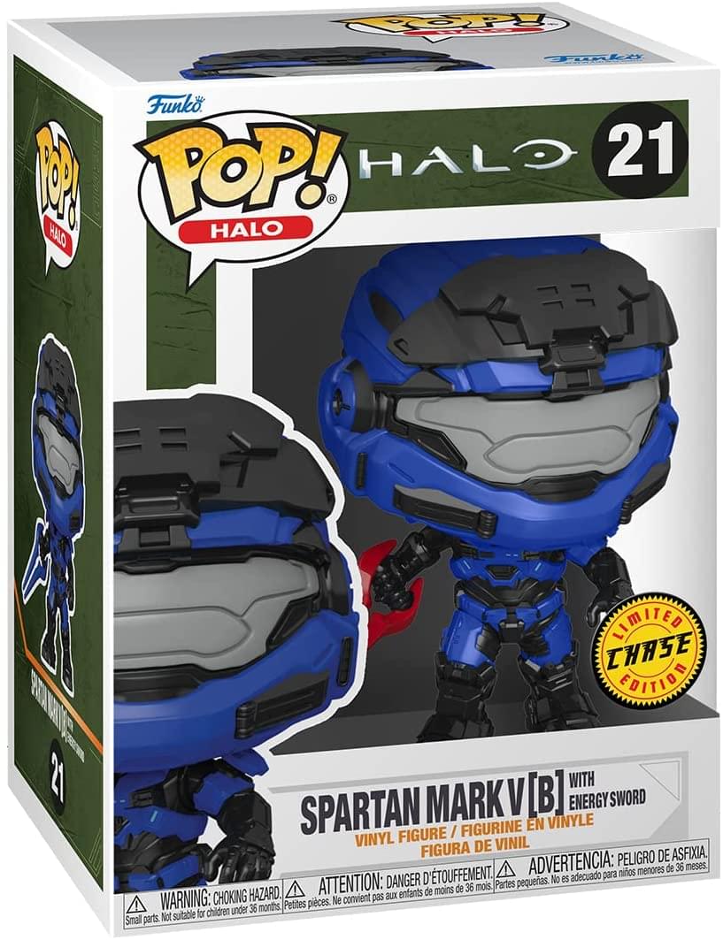 Halo Infinite Funko POP Vinyl Figure | Spartan Mark V w/ Red Energy Sword CHASE