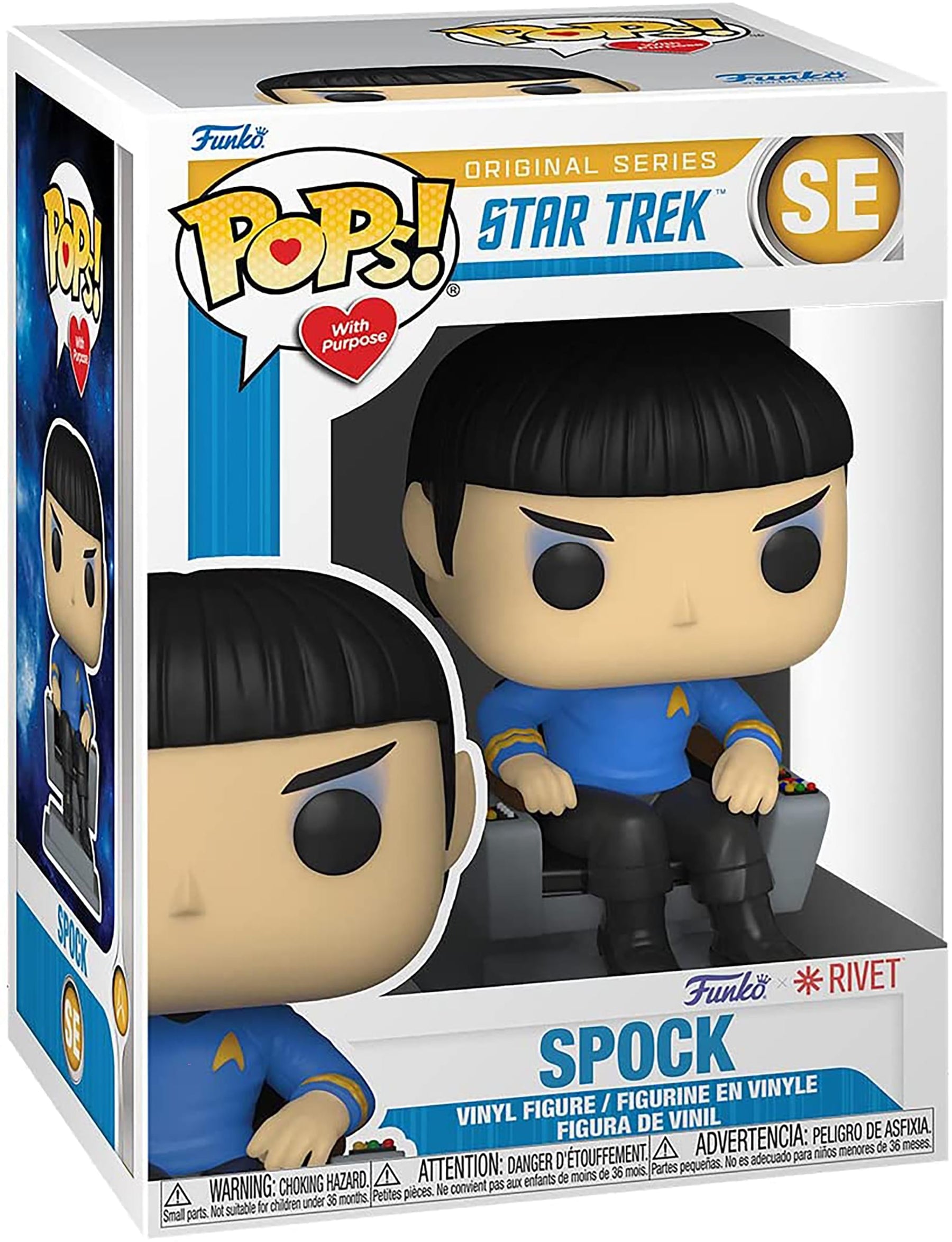 Star Trek Funko POPS With Purpose Vinyl Figure | Spock in Chair