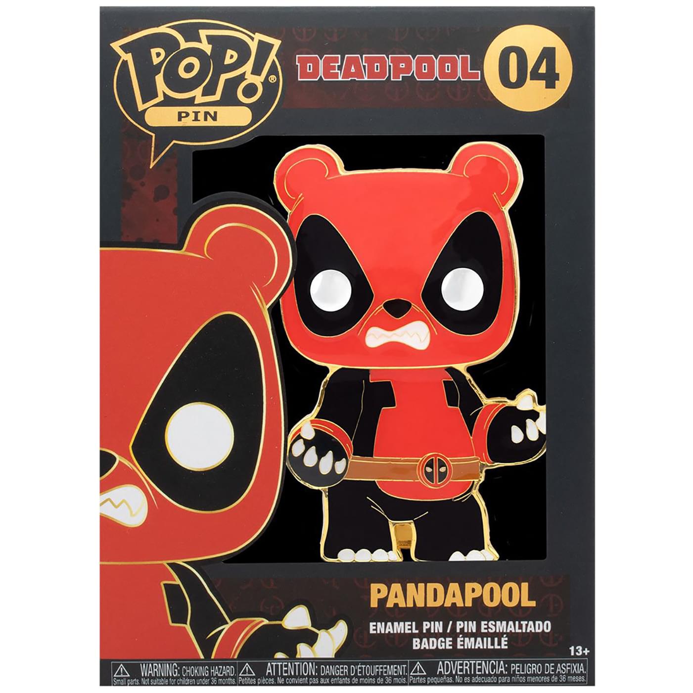 Marvel 3 Inch Funko POP Pin | Panda Deadpool
