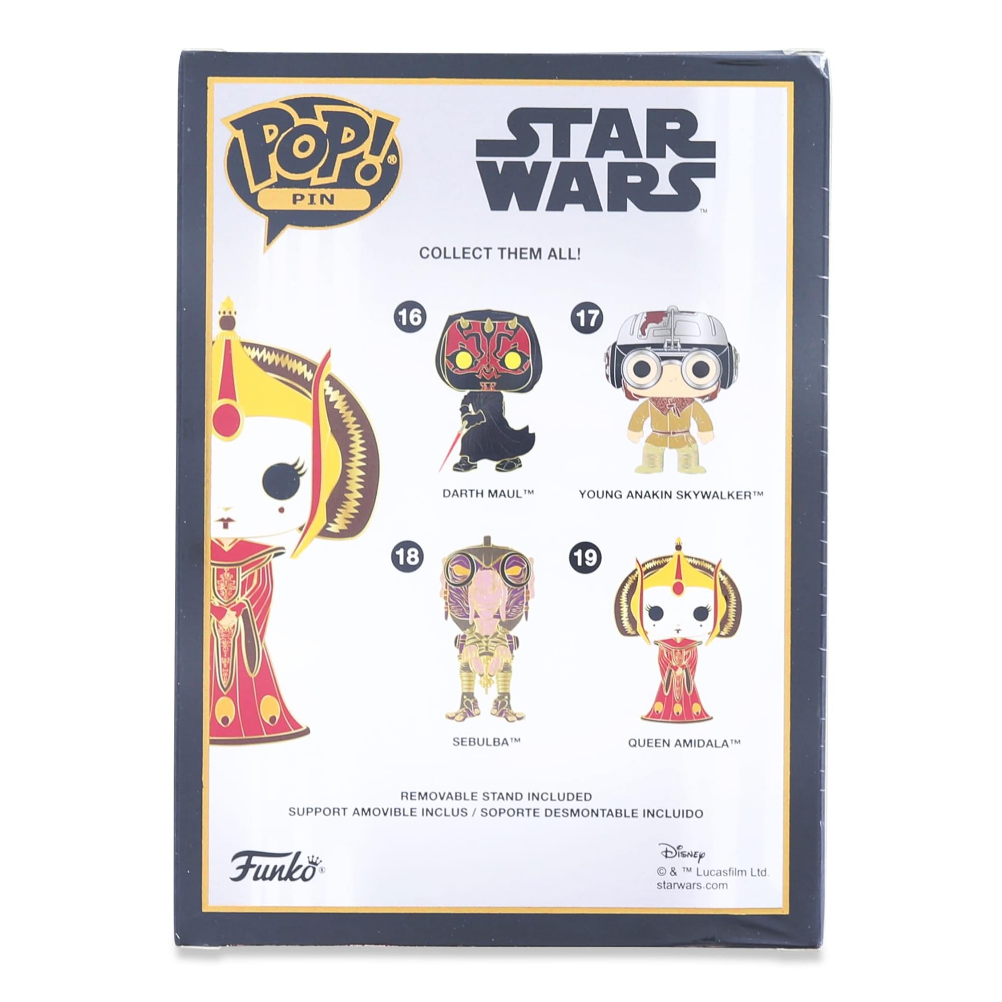 Star Wars 3 Inch Funko POP Pin | Queen Amidala