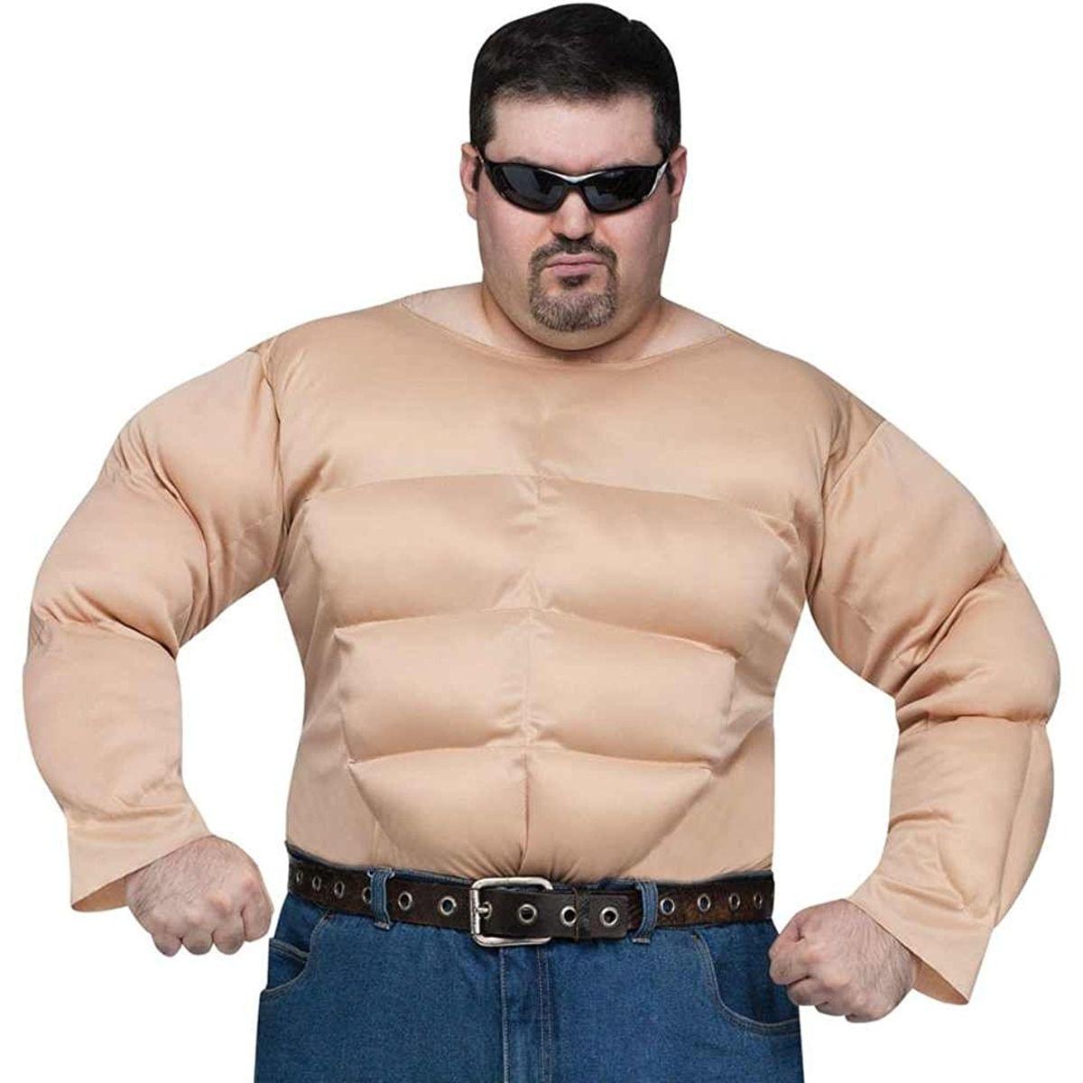 Muscle Man Shirt Plus Adult Costume