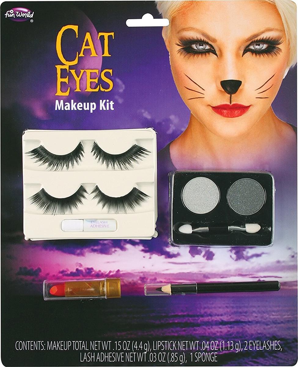 Cat Eye Costume Makeup Kit With Lashes